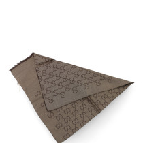 Gucci Sciarpa Lana e Seta Marrone