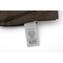 Gucci Sciarpa Lana e Seta Marrone