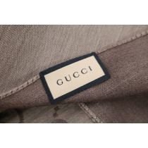 Gucci Sciarpa Lana e Seta Marrone