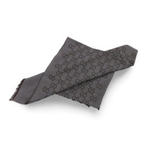 Gucci Sciarpa Lana e Seta Grigio Chiaro
