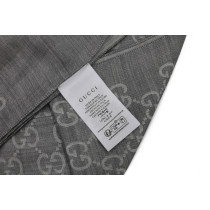 Gucci Sciarpa Lana e Seta Grigio Scuro