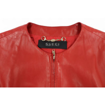 Gucci Giacca Pelle Rossa