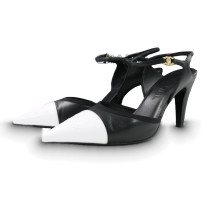 Chanel Scarpa Slingback Pelle Bianca e Nera