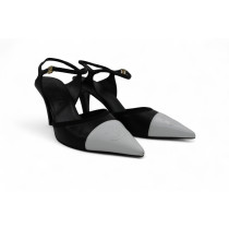 Chanel Scarpa Slingback Pelle Bianca e Nera