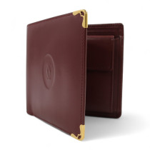 Cartier Portafoglio Pelle Bordeaux