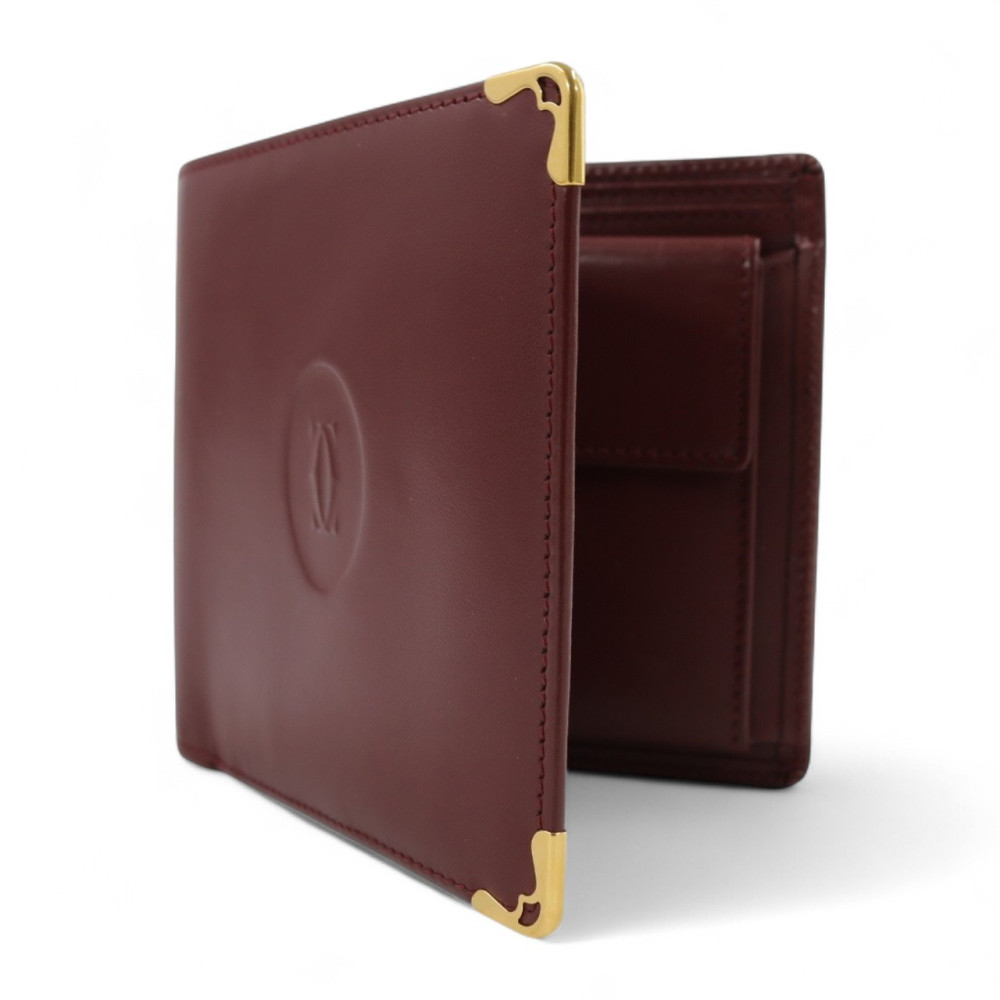 Cartier Portafoglio Pelle Bordeaux