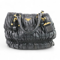 Prada Shopping Pelle Goffrata Nera