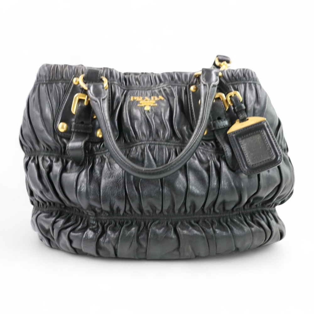 Prada Shopping Pelle Goffrata Nera