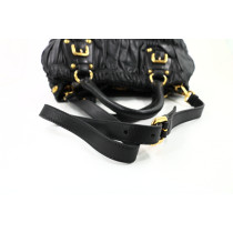 Prada Shopping Pelle Goffrata Nera