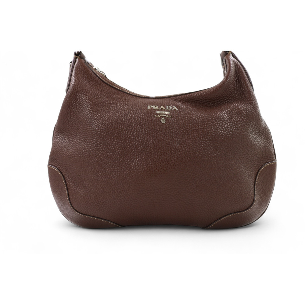 Prada Hobo Pelle Marrone