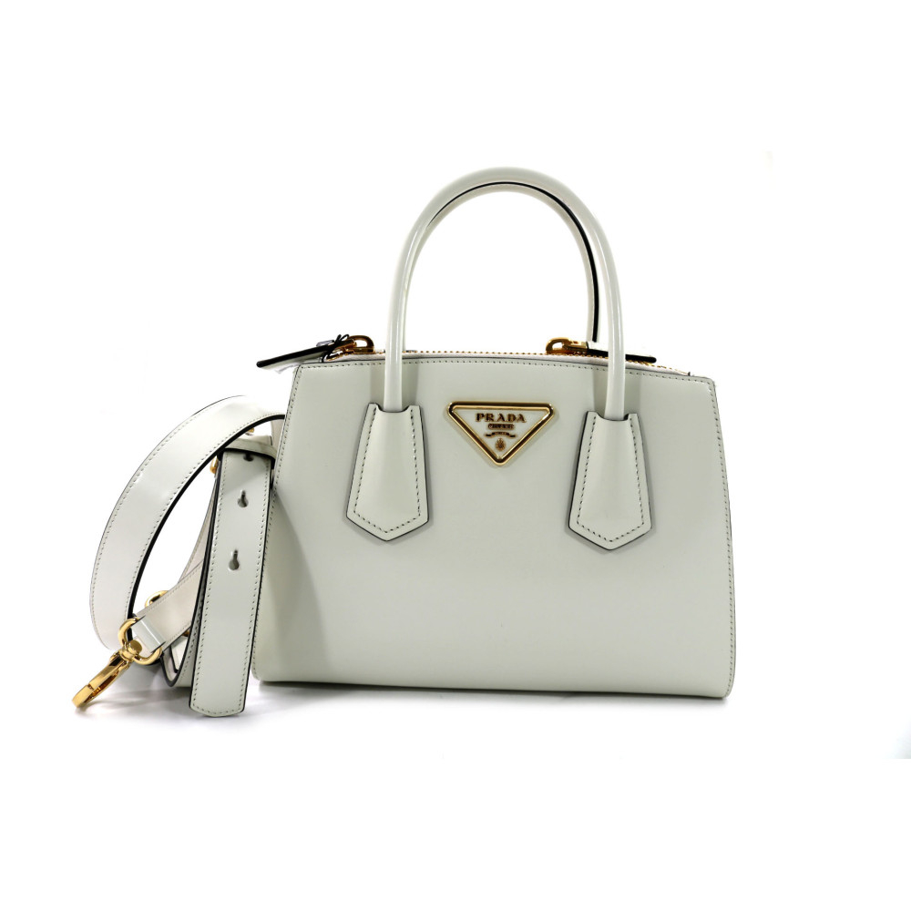 Prada Galleria Small Pelle Bianca