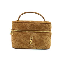 Saint Laurent Vanity Pelle Scamosciata Marrone