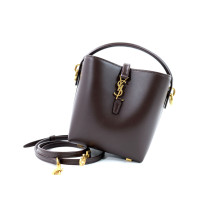 Saint Laurent Le 5 à 7 Small Pelle Marrone Scuro