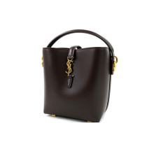 Saint Laurent Le 5 à 7 Small Pelle Marrone Scuro