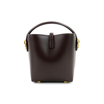 Saint Laurent Le 5 à 7 Small Pelle Marrone Scuro