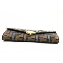 Fendi Continental Chain Pelle di Vitello Marrone