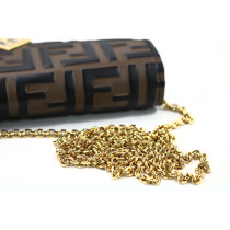 Fendi Continental Chain Pelle di Vitello Marrone