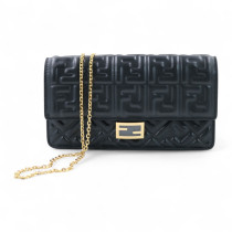 Fendi Woc Tube Pelle d'Agnello Nera