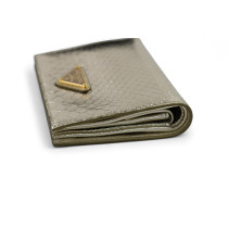 Prada Portafoglio Pelle Stampa Pitone Oro