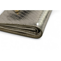 Prada Portafoglio Pelle Stampa Pitone Oro