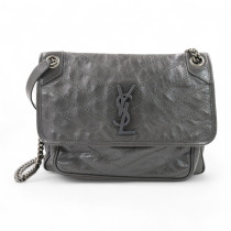 Saint Laurent Niki Pelle Grigio
