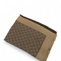 Gucci Stola Lana e Seta Marrone