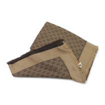 Gucci Stola Lana e Seta Marrone