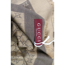 Gucci Stola Lana e Seta Marrone