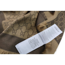 Gucci Stola Lana e Seta Marrone