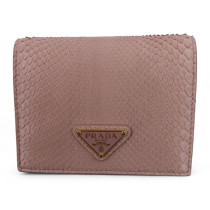 Prada Portafoglio Pitone Rosa