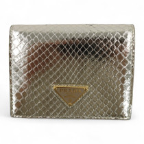 Prada Portafoglio Pitone Oro