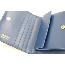 Prada Portafoglio Pitone Blu