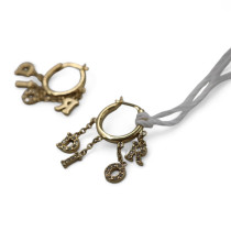 Dior Orecchini Acciaio Oro