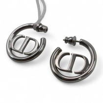 Dior Orecchini Acciaio Argento