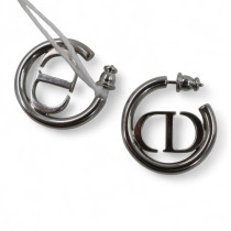 Dior Orecchini Acciaio Argento