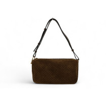 Gucci Half Horsebit Pelle Scamosciata Marrone