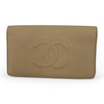 Chanel Portafoglio Pelle Beige
