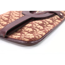 Dior Maxi Pochette Vintage Tela Oblique Bordeaux