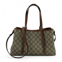 Gucci Shopping Emblem Medium GG Supreme Beige