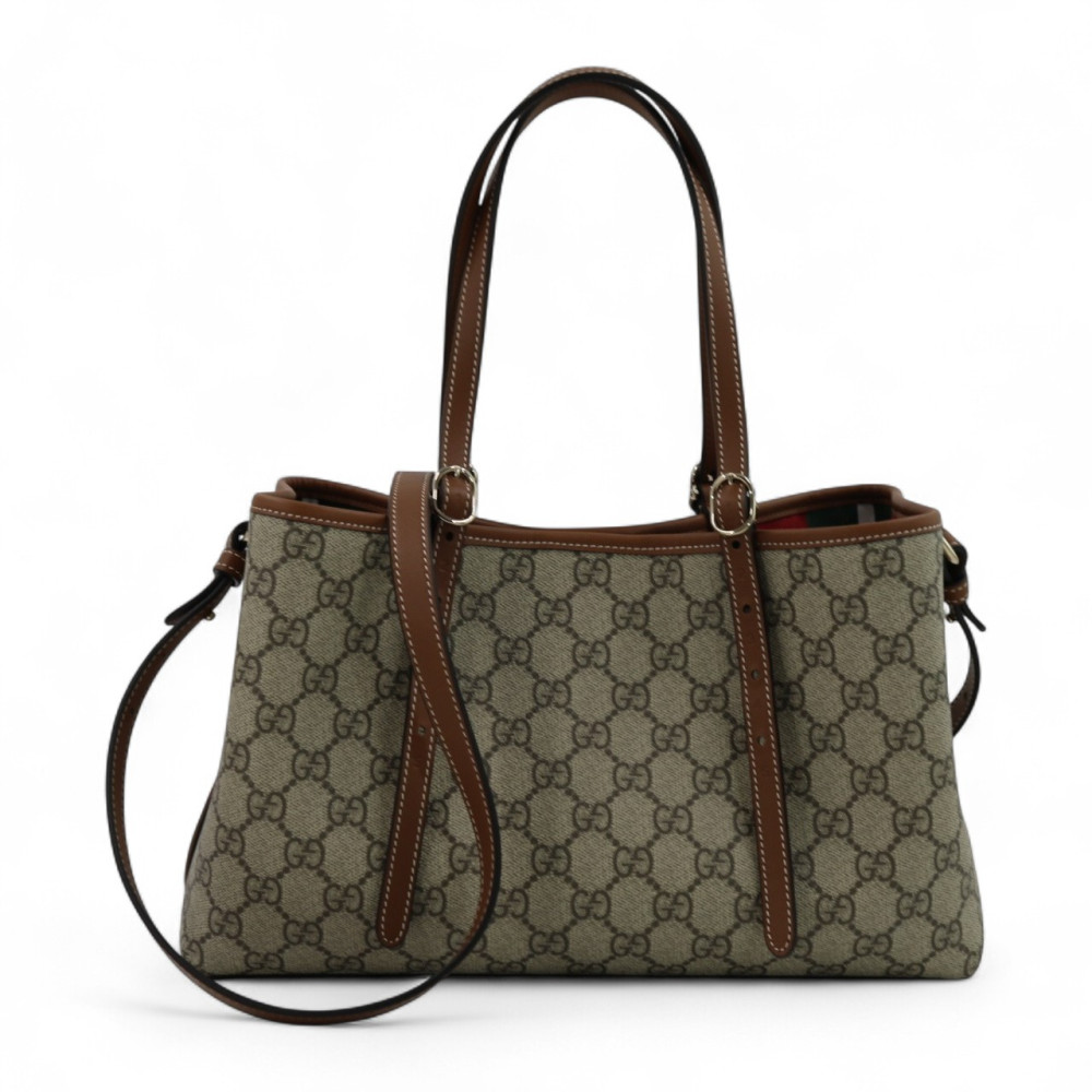 Gucci Shopping Emblem Medium GG Supreme Beige