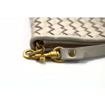 Bottega Veneta Pochette Pelle Bianco Ghiaccio
