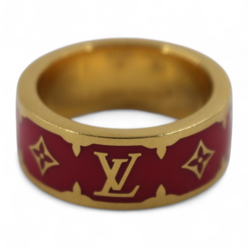 Louis Vuitton Anello Nanogram Enamel Metallo Rosa