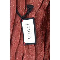 Gucci Sciarpa Seta e Poliammide Rossa