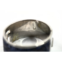 Fendi Bracciale Fendista Cuff Metallo Blu