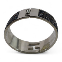 Fendi Bracciale Fendista Cuff Metallo Blu