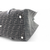 Fendi Shopping Jaquard 1974 Tela Nera