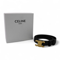 Celine Cintura Triomphe Media Pelle Nera