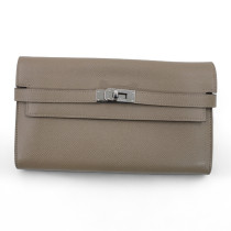 Hermes Portafoglio Kelly To Go Pelle Etoupe