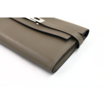 Hermes Portafoglio Kelly To Go Pelle Etoupe
