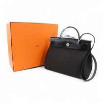 Hermes Herbag 31 Tela Marrone
